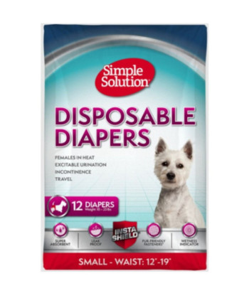 Simple Solution Disposable Diapers - Small - 12 Count - (Waist 15in. -19in. )