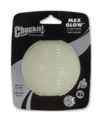 Chuckit Max Glow Ball - X-Large Ball - 3.5in.  Diameter - 1 Pack