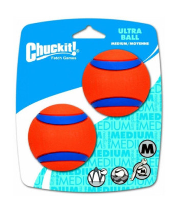 Chuckit Ultra Balls - Medium - 2 Count - (2.25in.  Diameter)