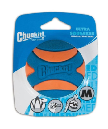 Chuckit Ultra Squeaker Ball Dog Toy - Medium (2.5in.  Diameter)