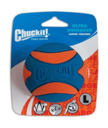 Chuckit Ultra Squeaker Ball Dog Toy - Large (3in.  Diameter)