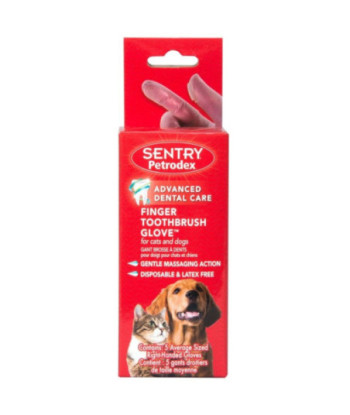 Sentry Petrodex Finger Toothbrush Glove for Cats & Dogs - 5 count
