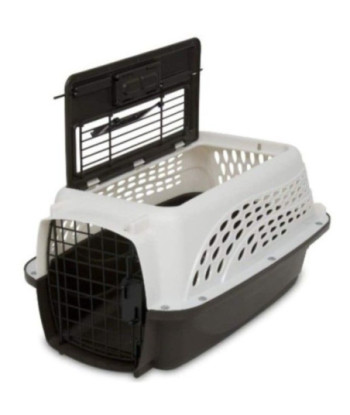 Petmate Two Door Top-Load Kennel White - Up to 10 lbs