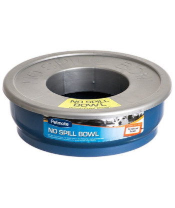 Petmate No-Spill Travel Bowl - Blue - 48 oz
