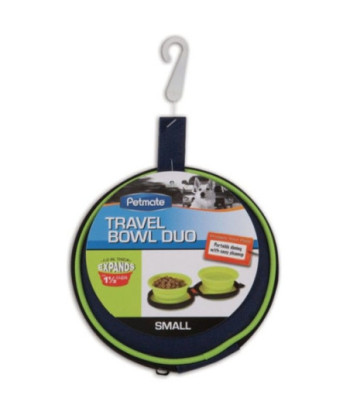 Petmate Silicone Travel Duo Bowl Green - Small 1 count