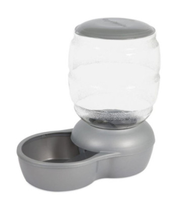 Petmate Replendish Pet Feeder with Microban Pearl Silver Gray - 5 lbs