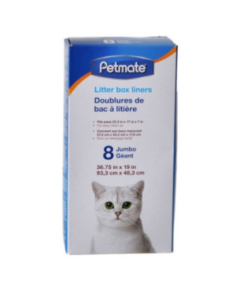 Petmate Cat Litter Pan Liner - Jumbo (8 Pack)