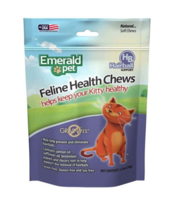 Emerald Pet Feline Health Chews Hairball Support - 2.5 oz