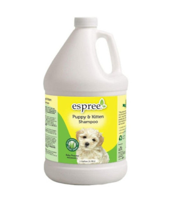 Espree Puppy and Kitten Shampoo with Organic Aloe Vera Baby Powder Fragrance - 1 Gallon