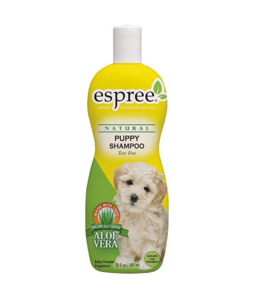 Espree Puppy and Kitten Shampoo with Organic Aloe Vera Baby Powder Fragrance - 20 oz