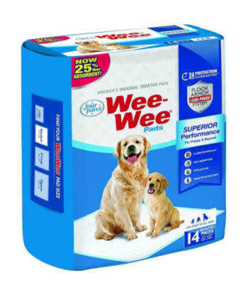 Four Paws Wee Wee Pads Original - 14 Pack (22in.  Long x 23in.  Wide)