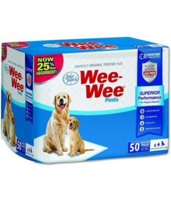 Four Paws Wee Wee Pads Original - 50 Pack (22in.  Long x 23in.  Wide)