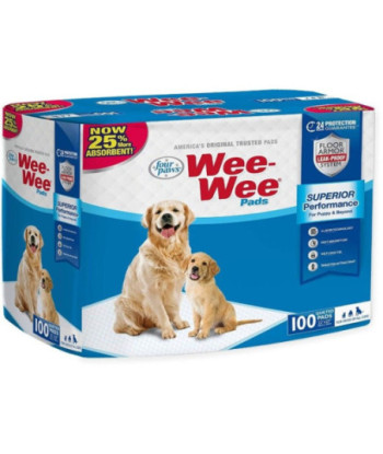 Four Paws Wee Wee Pads Original - 100 Pack (22in.  Long x 23in.  Wide)