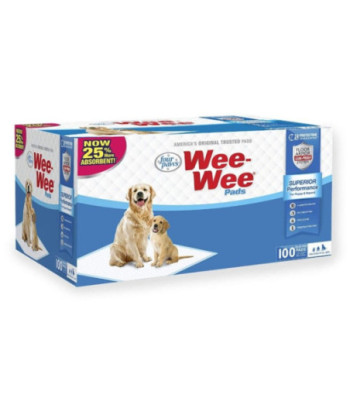 Four Paws Wee Wee Pads Original - 100 Pack - Box (22in.  Long x 23in.  Wide)