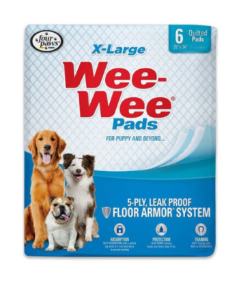 Four Paws X-Large Wee Wee Pads 28in.  x 34in.  - 6 count