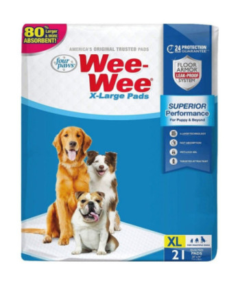 Four Paws X-Large Wee Wee Pads 28in.  x 34in.  - 21 count