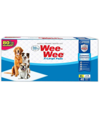 Four Paws X-Large Wee Wee Pads - 40 Pack (28in.  Long x 30in.  Wide)