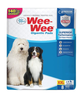 Four Paws Gigantic Wee Wee Pads - 8 count
