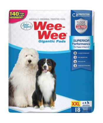 Four Paws Gigantic Wee Wee Pads - 18 count