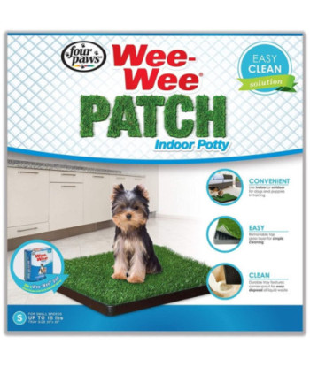 Four Paws Wee Wee Patch Indoor Potty - Small (20in.  Long x 20in.  Wide) for Dogs up to 15 lbs