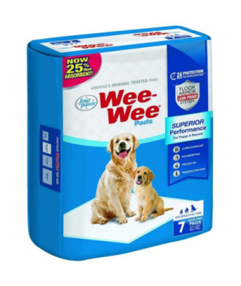 Four Paws Wee Wee Pads Original - 7 Pack (22in.  Long x 23in.  Wide)