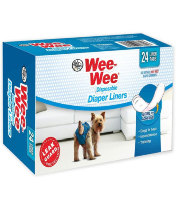 Four Paws Wee Wee Diaper Garment Pads - 24 Pads