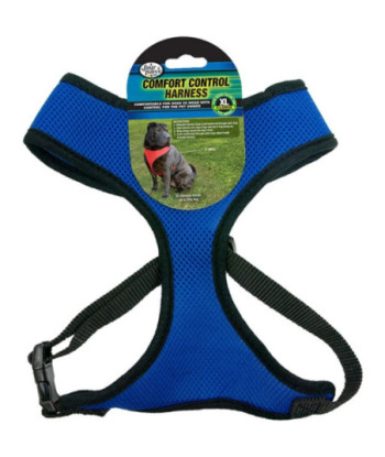 Four Paws Comfort Control Harness - Blue - X-Large - For Dogs 29-29 lbs (20in. -29in.  Chest & 15in. -17in.  Neck)