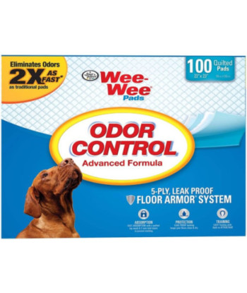 Four Paws Wee Wee Pads - Odor Control - 100 Pack - (22in. L x 23in. W)