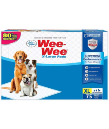 Four Paws X-Large Wee Wee Pads 28in.  x 34in.  - 75 count