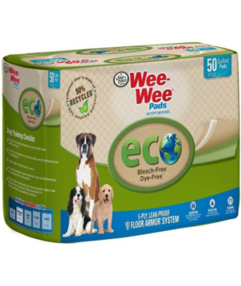 Four Paws Wee-Wee Pads - Eco - 50 Pack - (22in. L x 23in. W)