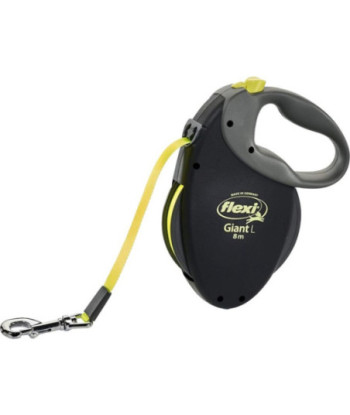 Flexi Giant Retractable Tape Dog Leash - Black / Neon - Large - 26' Long Dogs up to 110 lbs