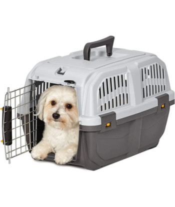 MidWest Skudo Travel Carrier Gray Plastic Dog Carrier - X-Small - 1 count