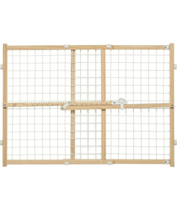 MidWest Wire Mesh Wood Presuure Mount Pet Safety Gate - 24in.  tall - 1 count