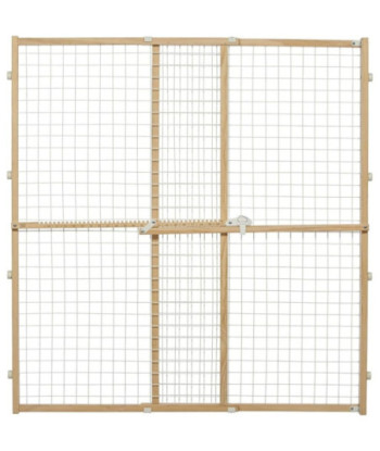 MidWest Wire Mesh Wood Presuure Mount Pet Safety Gate - 44in.  tall - 1 count