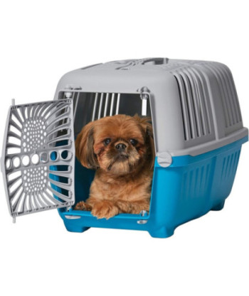 MidWest Spree Plastic Door Travel Carrier Blue Pet Kennel - Small - 1 count