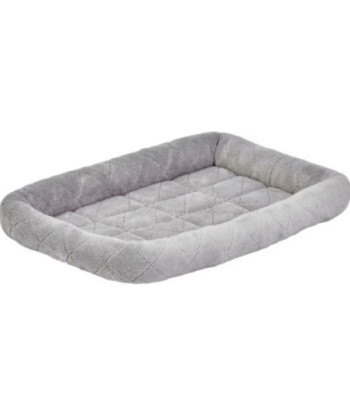 MidWest Quiet Time Deluxe Diamond Stitch Pet Bed Gray for Dogs - Medium - 1 count