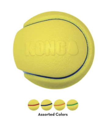 KONG Squeezz Tennis Ball Assorted Colors - Large - 1 count