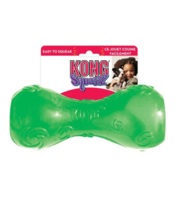 KONG Squeezz Dumbell Dog Toy - Small - (Assorted Colors)