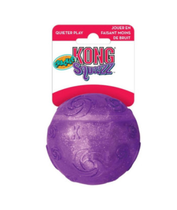 KONG Squeezz Crackle Ball Dog Toy - Medium Ball
