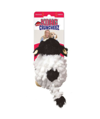 KONG Barnyard Cruncheez Plush Cow Dog Toy - Large (8.3in.  Long)
