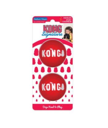 KONG Signature Ball Dog Toy Medium - 2 count