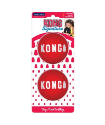 KONG Signature Ball Dog Toy Large - 2 count