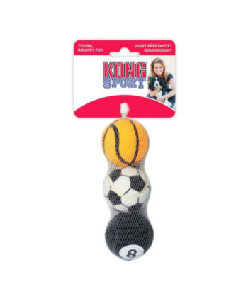 KONG Assorted Sports Balls Set - Medium - 2.5in.  Diameter (3 Pack)