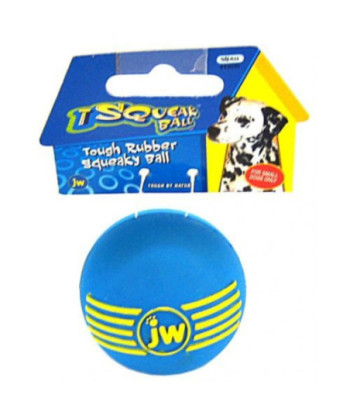 JW Pet iSqueak Ball - Rubber Dog Toy - Small - 2in.  Diameter