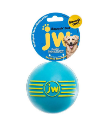 JW Pet iSqueak Ball - Rubber Dog Toy - Large - 4in.  Diameter