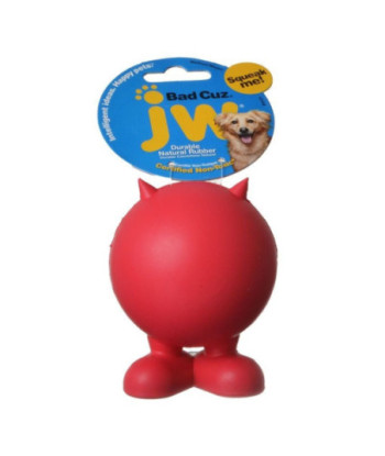 JW Pet Bad Cuz Rubber Squeaker Dog Toy - Medium - 4in.  Tall