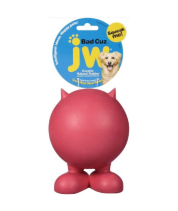 JW Pet Bad Cuz Rubber Squeaker Dog Toy - Large - 5in.  Tall