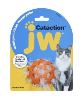 JW Pet Cataction Feather Ball Interactive Cat Toy  - 1 count