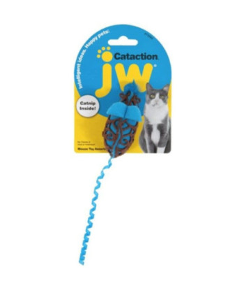 JW Pet Cataction Catnip Mouse Cat Toy With Rope Tail  - 1 count