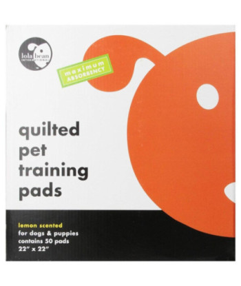Lola Bean Quilted Pet Training Pads - Lemon Scent - 22in.  Long x 22in.  Wide (50 Pack)